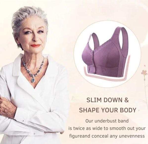 Soutien-gorge en coton sans armatures à fermeture avant