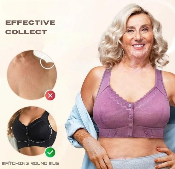 Soutien-gorge en coton sans armatures à fermeture avant