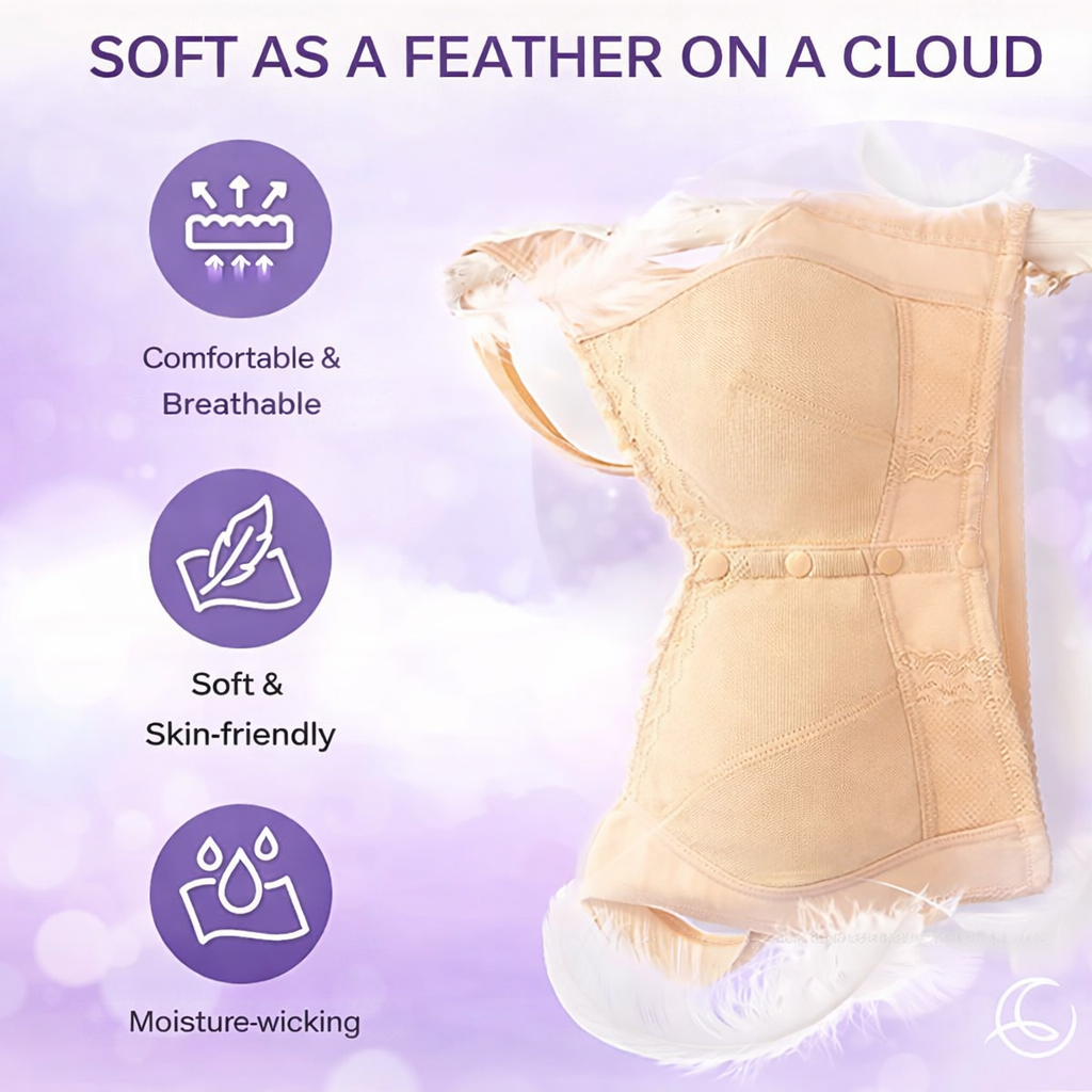 Soutien-gorge en coton sans armatures à fermeture avant