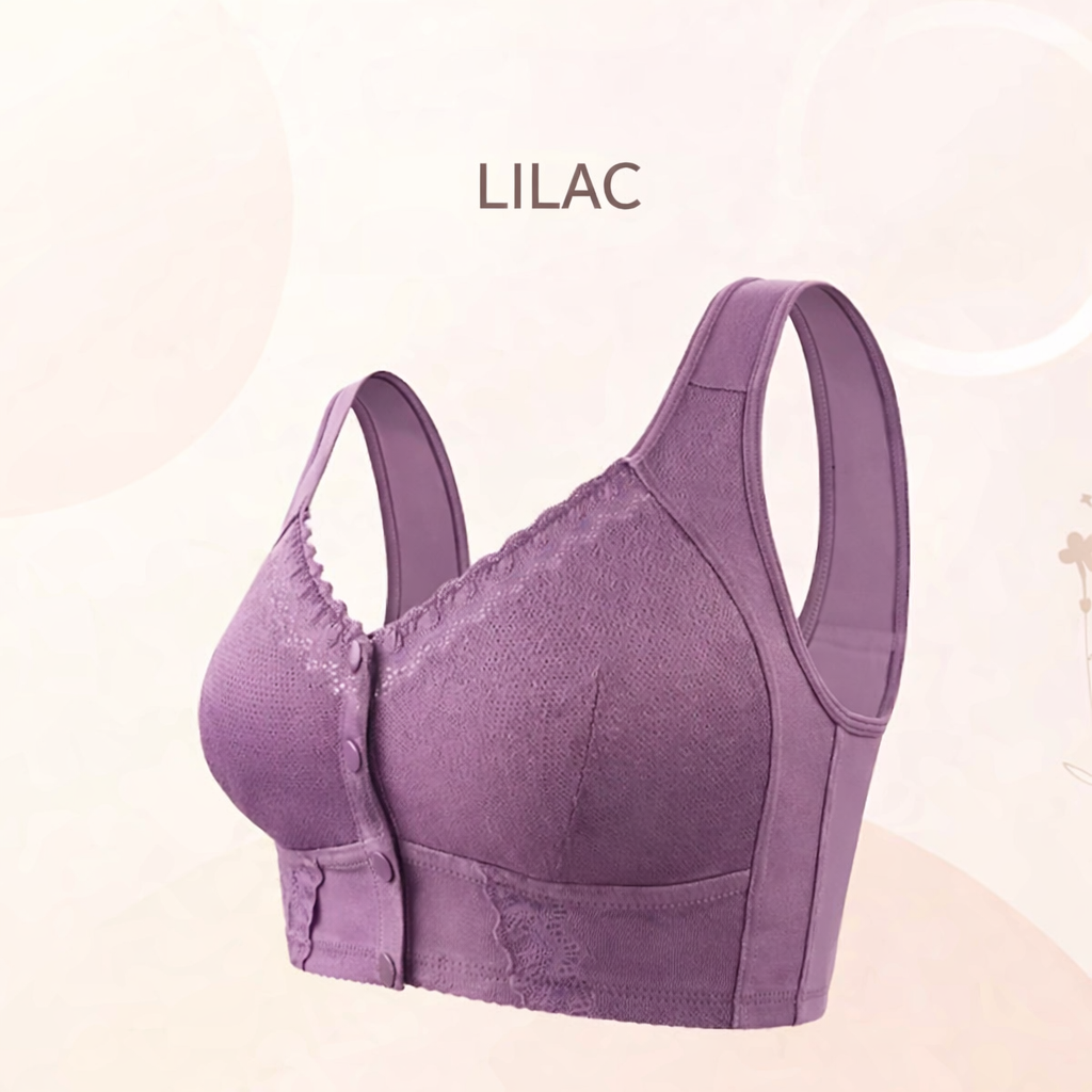 Soutien-gorge en coton sans armatures à fermeture avant
