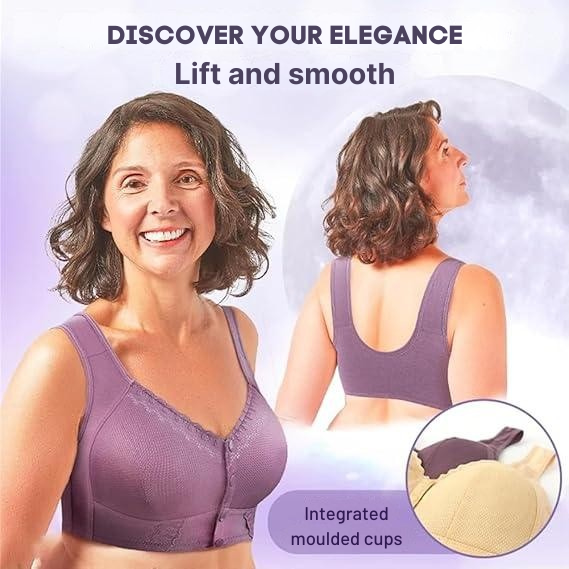 Soutien-gorge en coton sans armatures à fermeture avant
