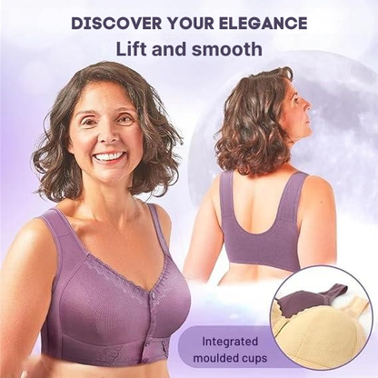 Soutien-gorge en coton sans armatures à fermeture avant