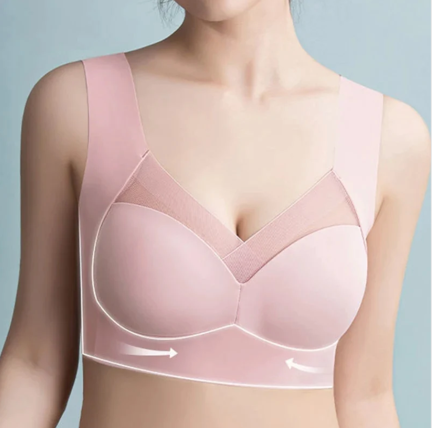 Soutien-gorge sans armatures à larges bretelles et tissu extensible