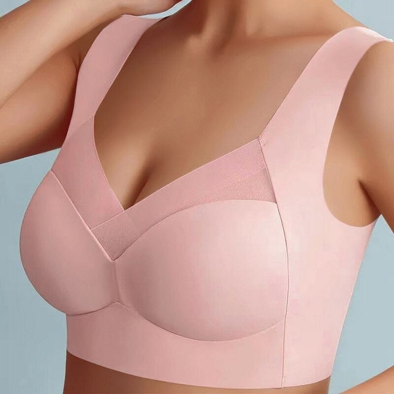 Soutien-gorge sans armatures à larges bretelles et tissu extensible