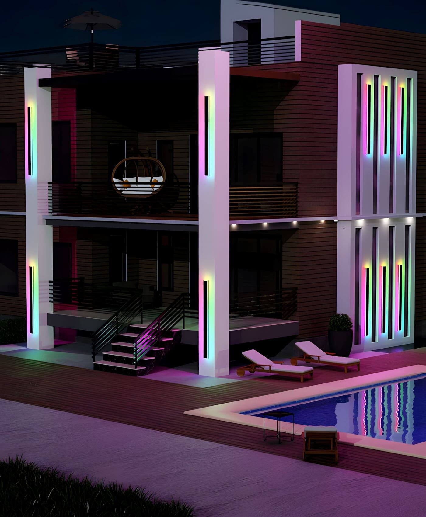 Applique LED RGB extérieure – 30 cm – image 11