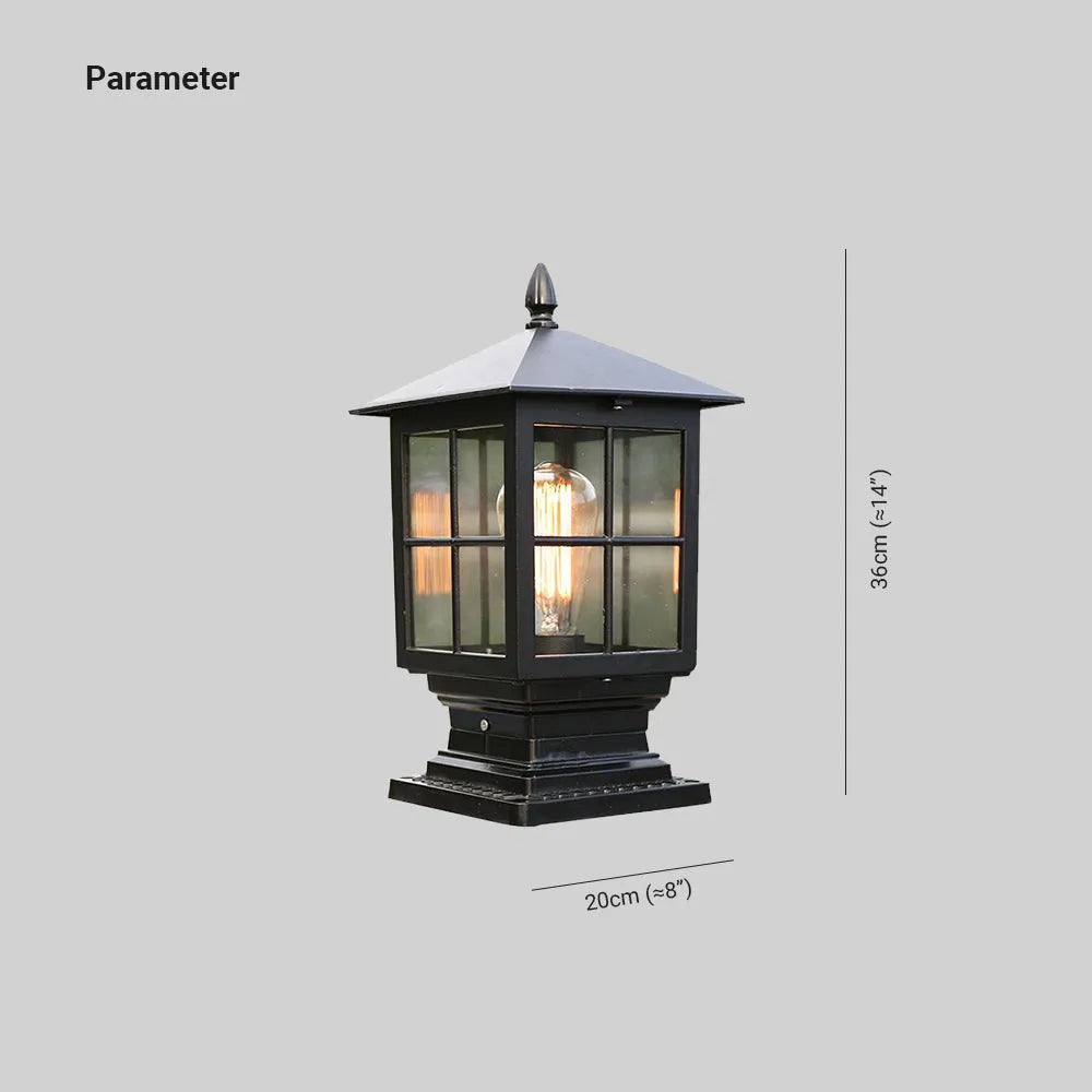 Lanterne murale extérieure en aluminium et verre, culot E27