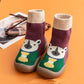 Chaussons antidérapants pour bébé en mélange de coton