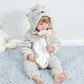 Combinaison bébé en polaire à capuche animale