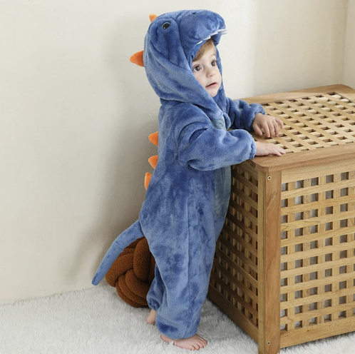 Combinaison bébé en polaire à capuche animale
