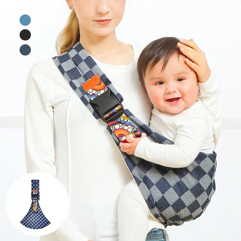 Porte-bébé à bandoulière réglable en coton et polyester