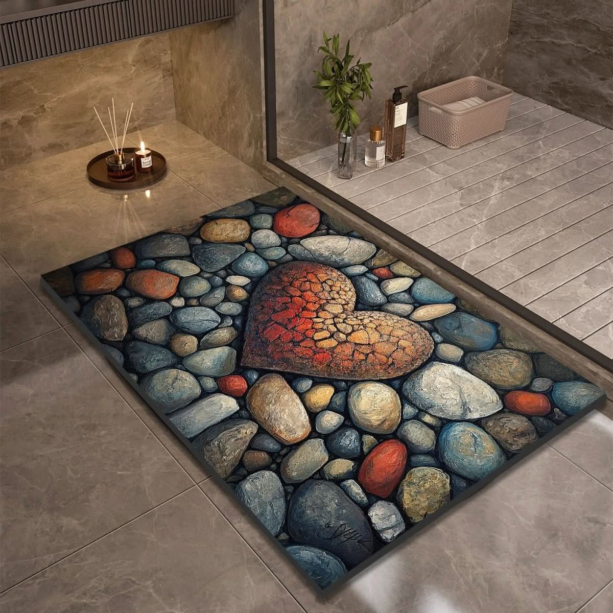 Tapis de bain en diatomée séchage rapide