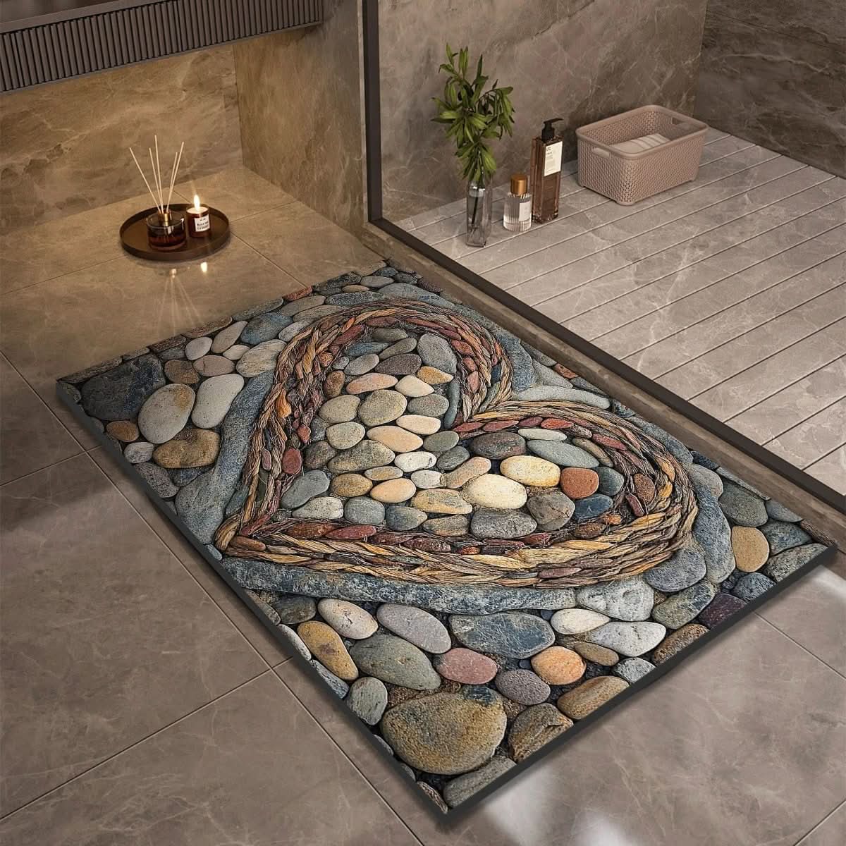 Tapis de bain en diatomée séchage rapide
