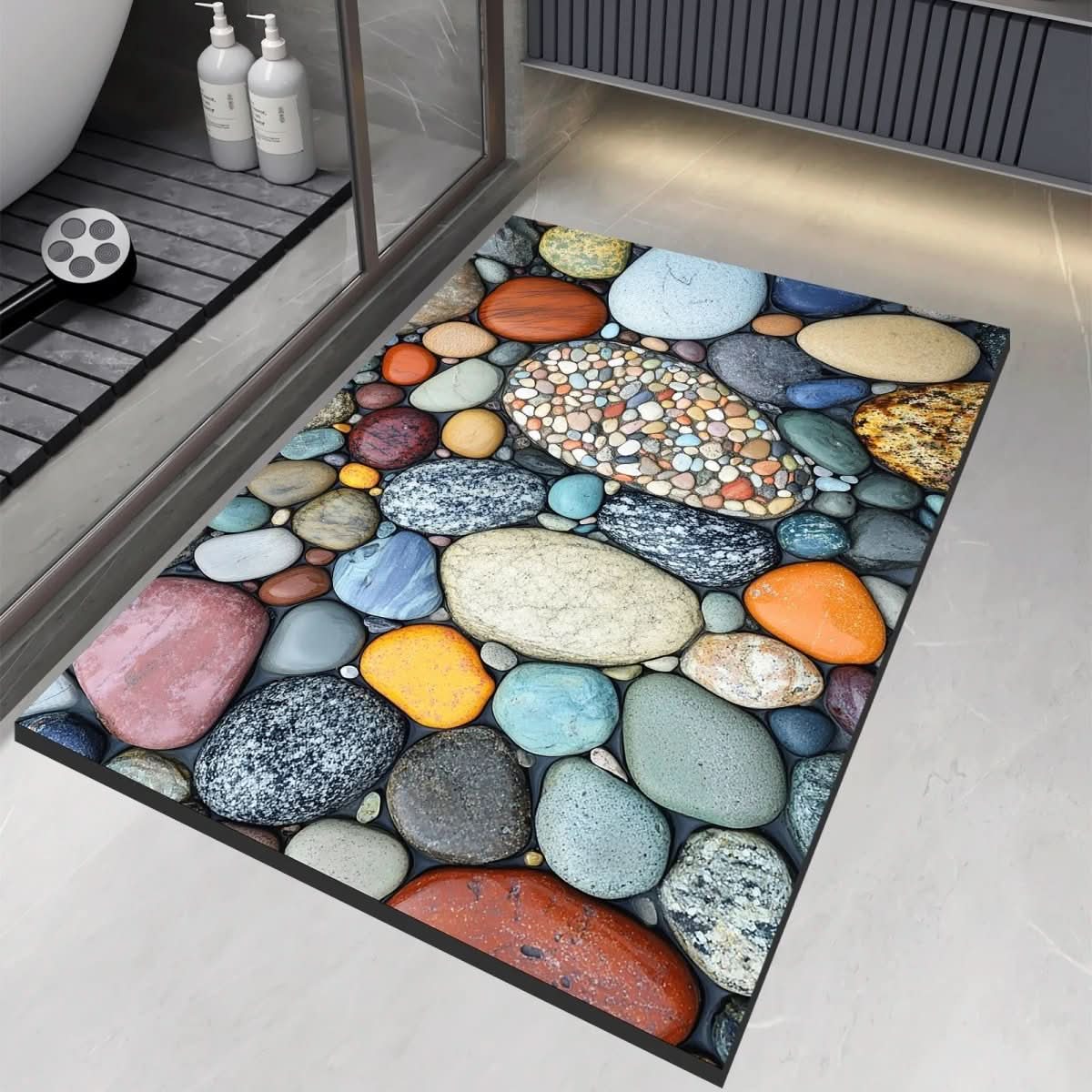 Tapis de bain en diatomée séchage rapide
