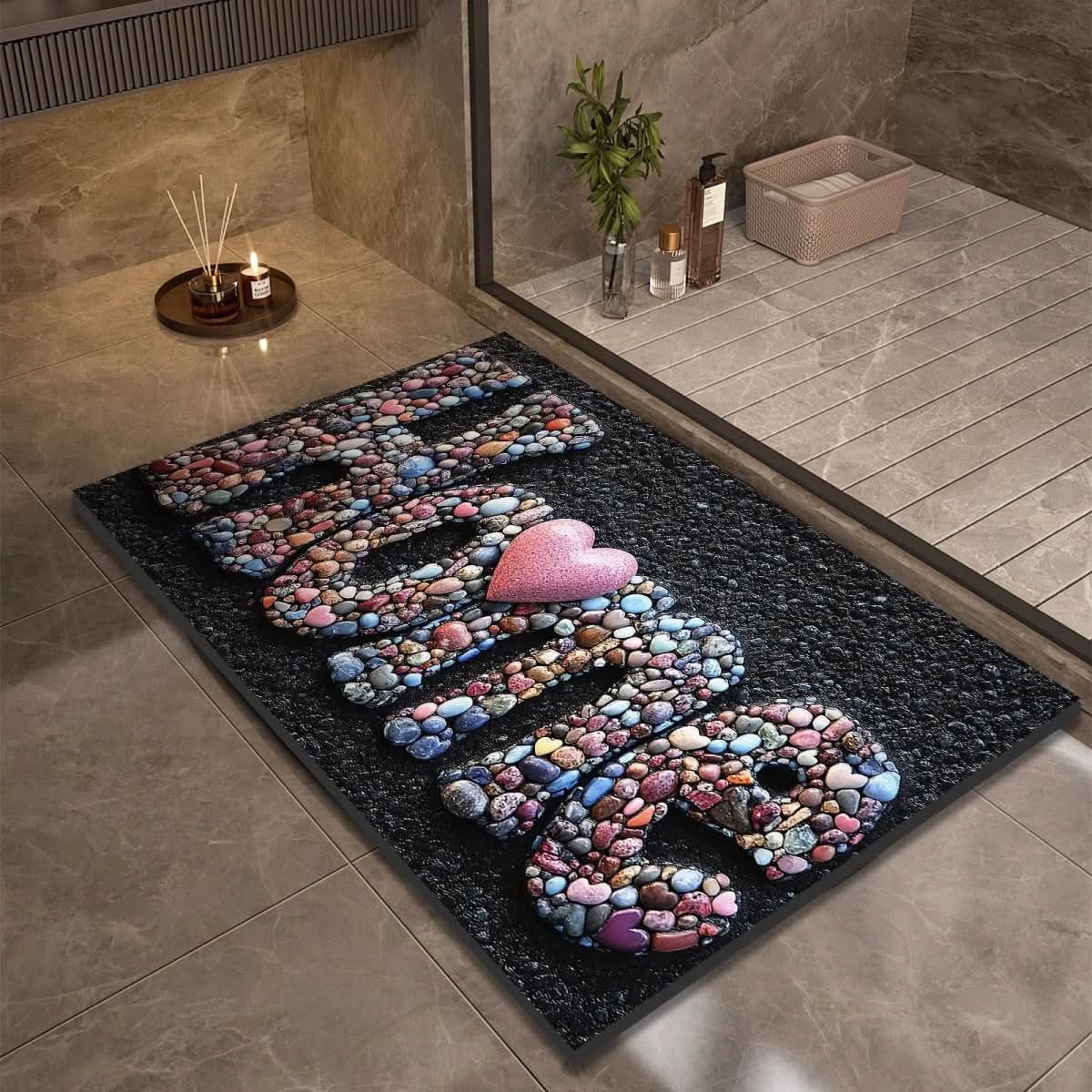Tapis de bain en diatomée séchage rapide