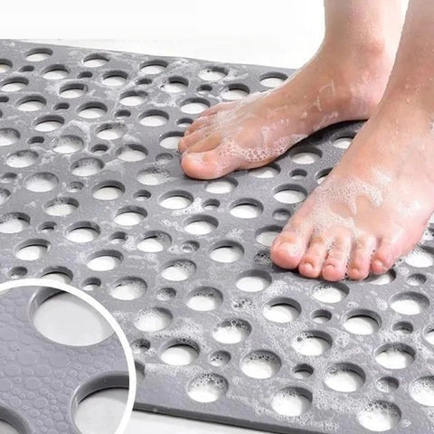 Tapis de douche antidérapant avec trous d'évacuation