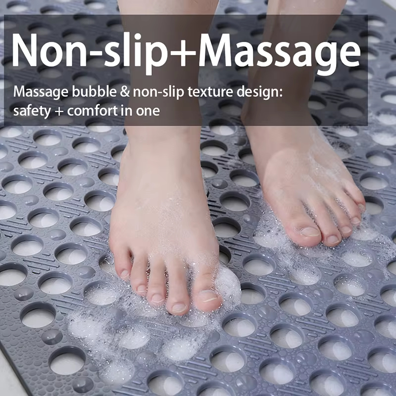 Tapis de douche antidérapant avec trous d'évacuation