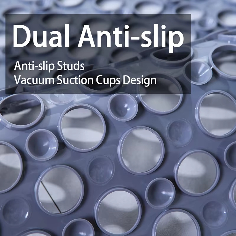 Tapis de douche antidérapant avec trous d'évacuation
