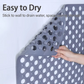 Tapis de douche antidérapant avec trous d'évacuation