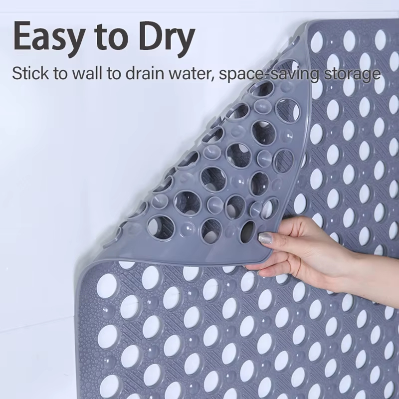 Tapis de douche antidérapant avec trous d'évacuation