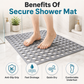Tapis de douche antidérapant avec trous d'évacuation