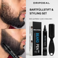 Crayon de remplissage pour barbe avec brosse et guide de contour