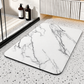 Tapis de salle de bain à motif marbre et envers antidérapant