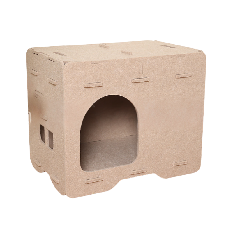 Felineau Cube Douillet en Feutre pour Chat - Nid Modulable