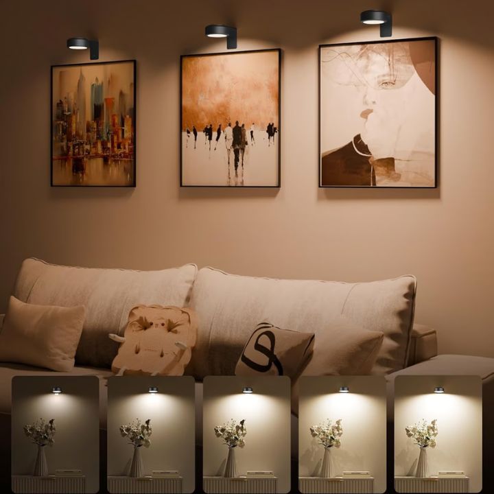 Éclairage de tableau LED rechargeable avec télécommande – lot de 2