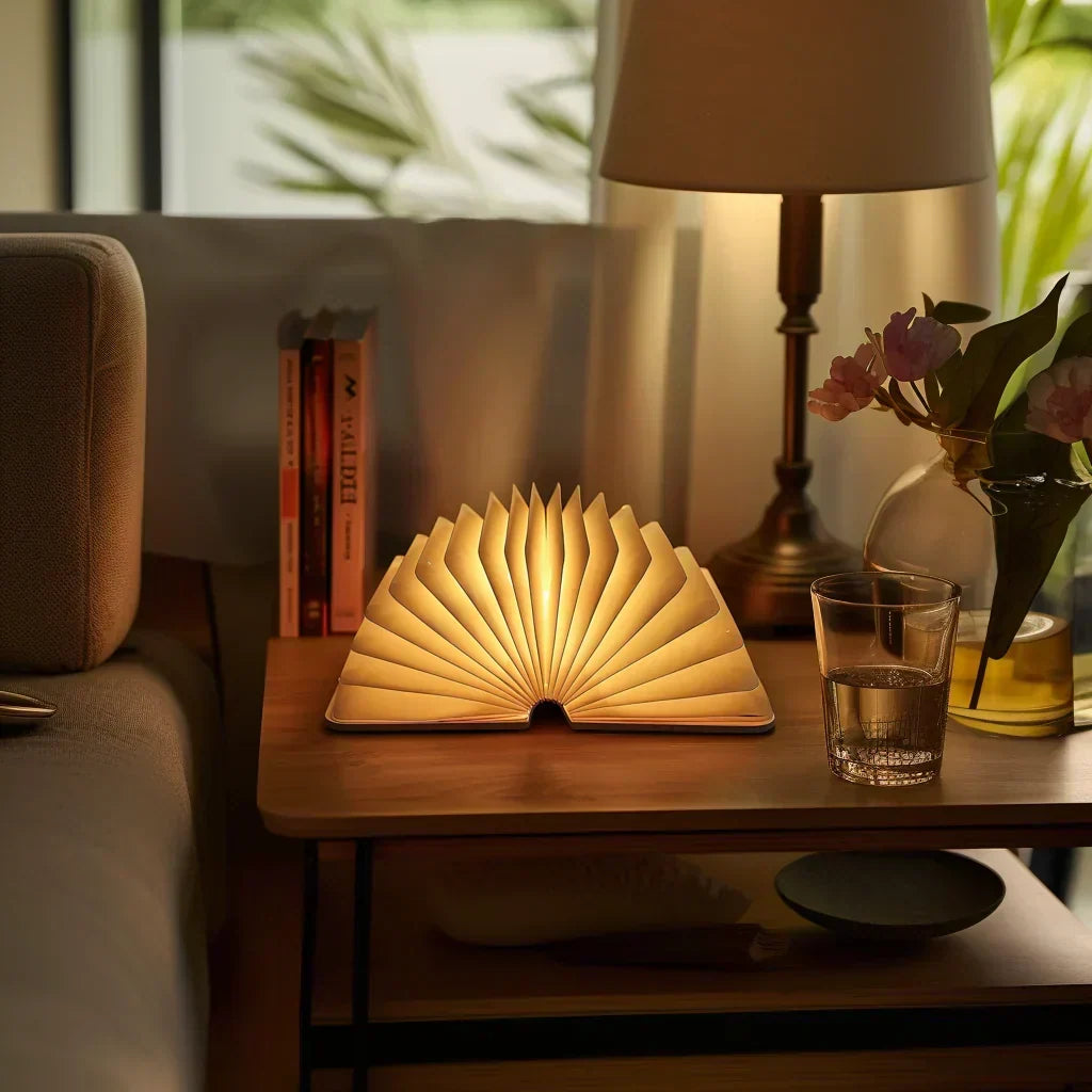 Veilleuse LED en forme de livre rechargeable USB