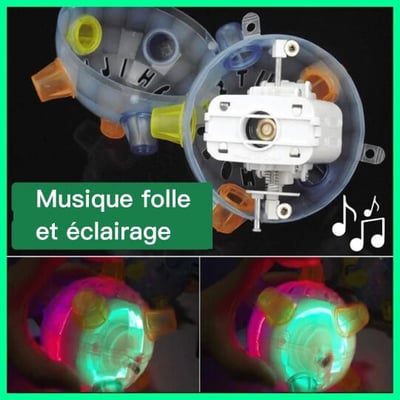 Balle animée pour chien avec lumière et sons