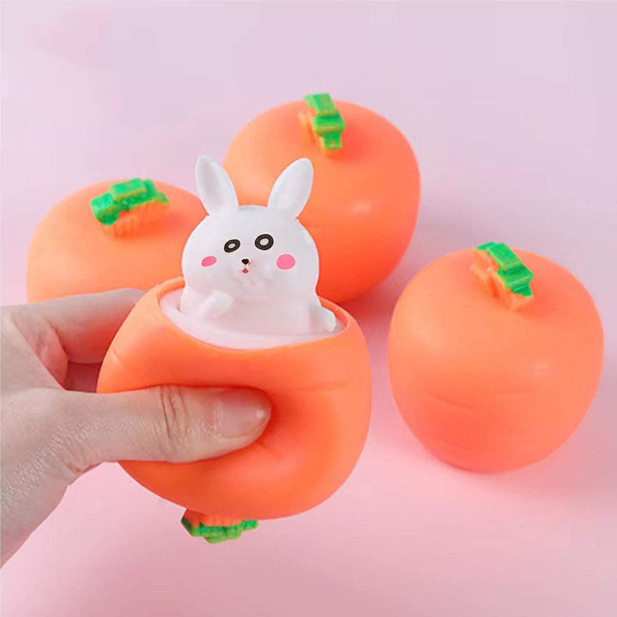 Jouets souples à presser en forme de lapin, lot de 2