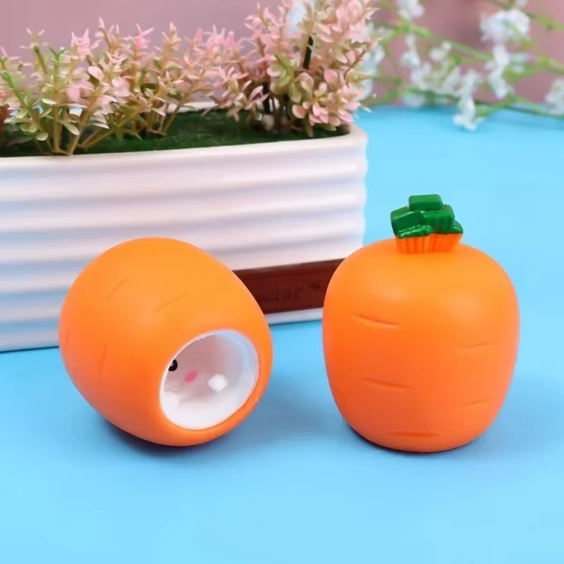Jouets souples à presser en forme de lapin, lot de 2