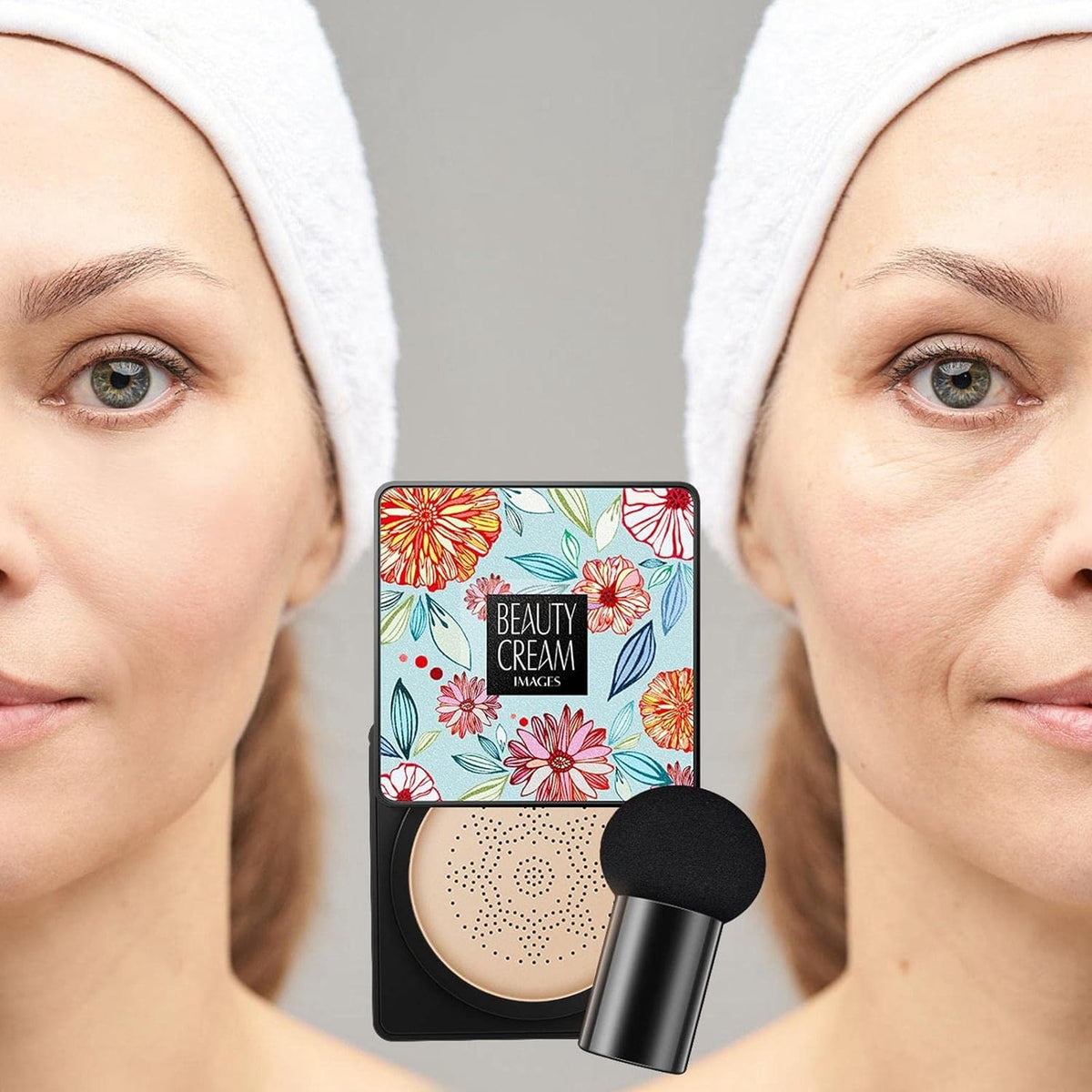 Crème correctrice de teint avec coussin applicateur