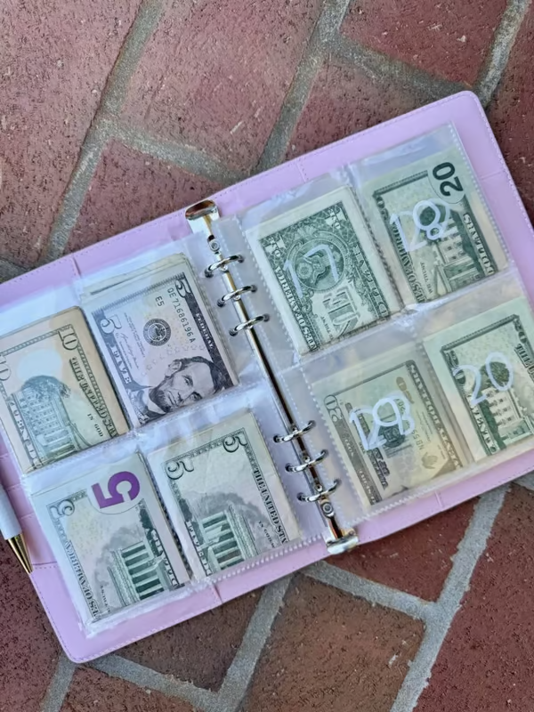 Classeur de budget A5 avec 100 enveloppes numérotées