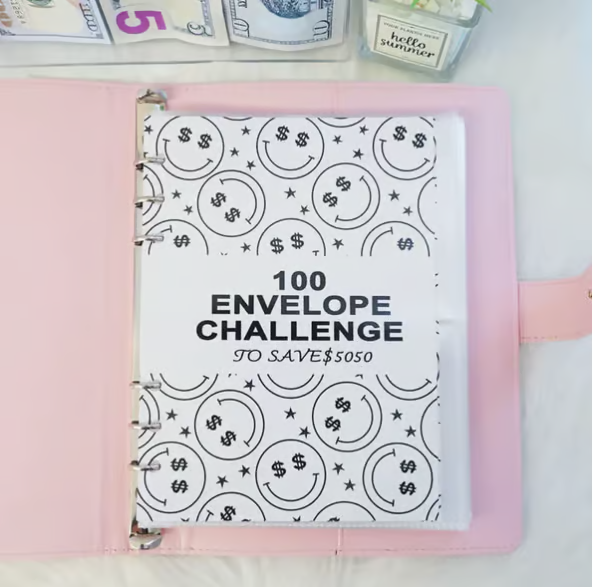 Classeur de budget A5 avec 100 enveloppes numérotées
