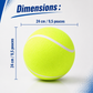 Felineau Balle de Tennis Géante XXL pour Chien — Diamètre 24 cm