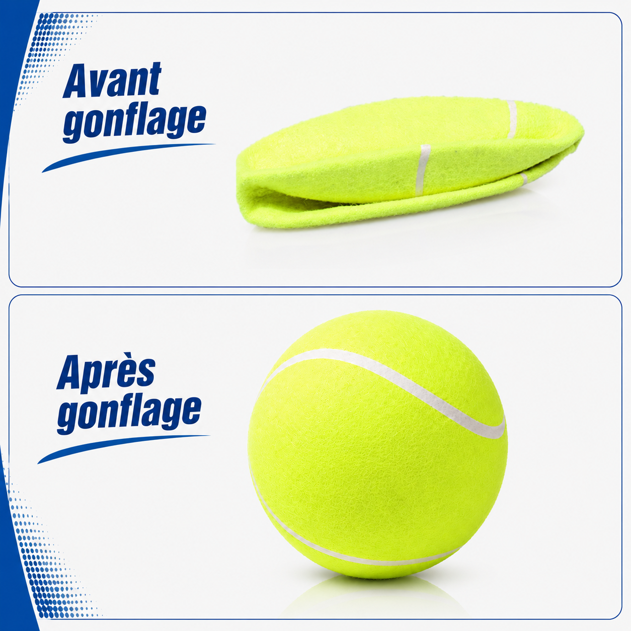 Felineau Balle de Tennis Géante XXL pour Chien — Diamètre 24 cm