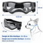Felineau Lunettes de Protection pour Chien — Anti-UV Anti-Vent Réglables