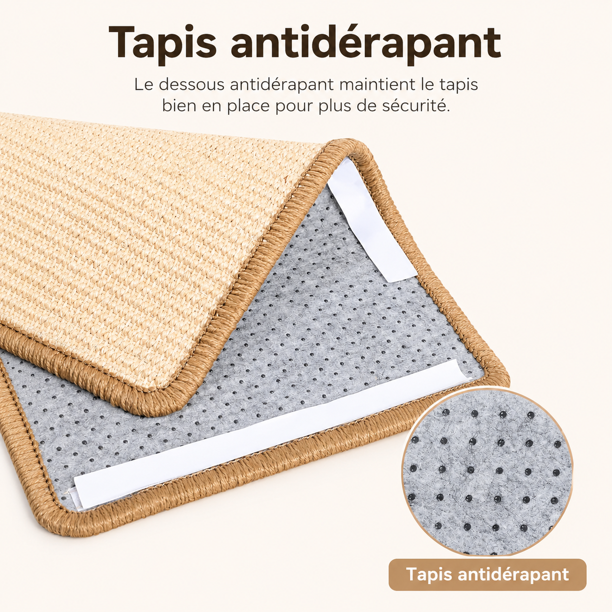 Felineau Tapis Griffoir Sisal Multi-Usage pour Chat