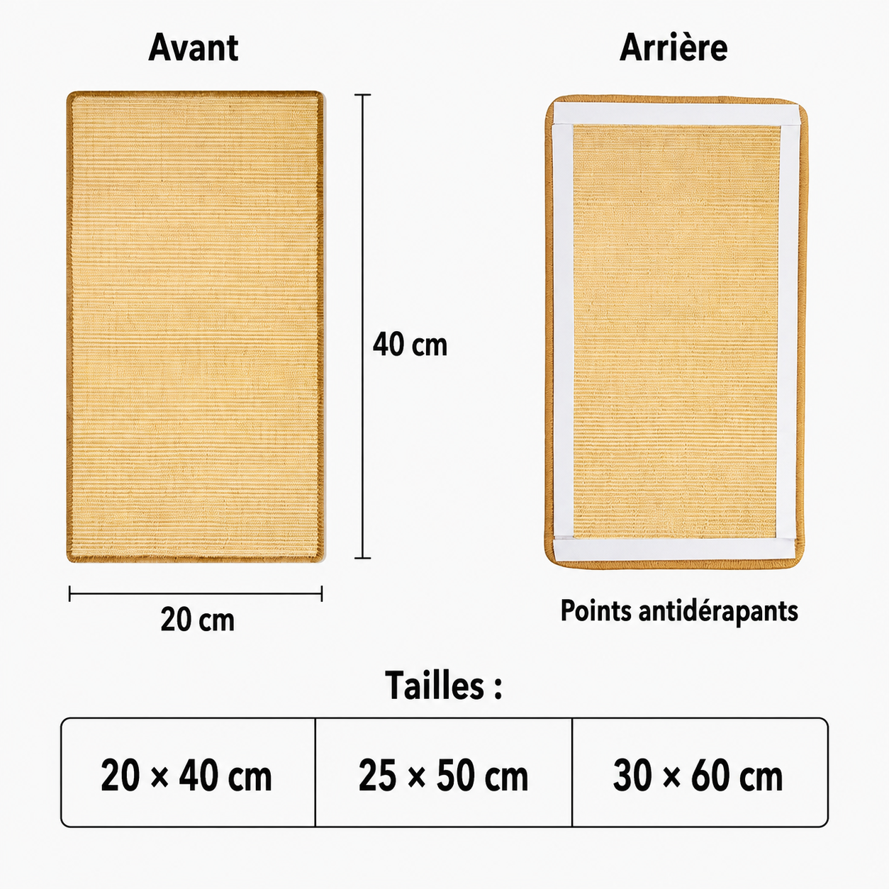 Felineau Tapis Griffoir Sisal Multi-Usage pour Chat