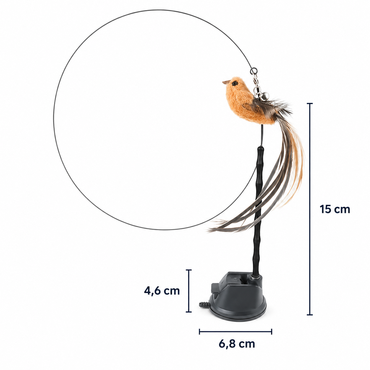 Felineau Set de Jouets Oiseaux Interactifs pour Chat — Base Ventouse