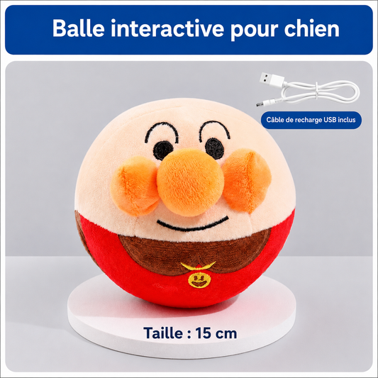 Balle Interactive pour Chien avec Son et Musique – Jouet Électronique Rechargeable USB Anti-Ennui