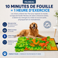 Felineau Tapis de Fouille Chien et Chat, Jouet Interactif Anti-Glouton en Polaire pour Friandises et