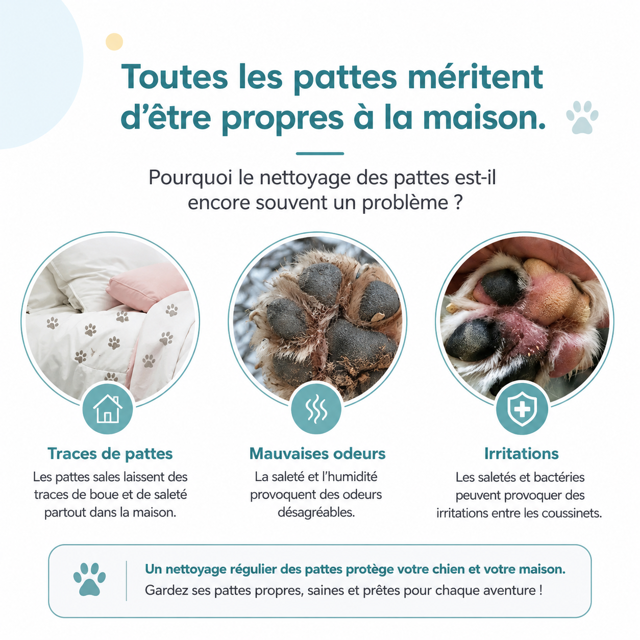 Felineau Nettoyeur de Pattes pour Chien en Silicone Souple | Gobelet Portable de Nettoyage Rapide des Pattes
