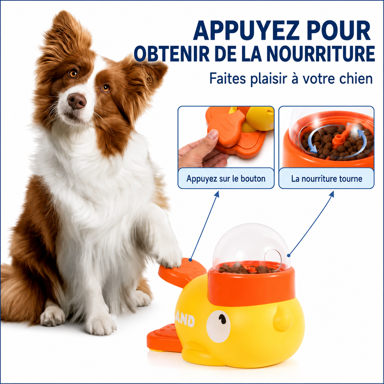 Gamelle Anti-Glouton en Forme de Canard pour Chien – Distributeur Ludique Slow Feeder Anti-Ingestion Rapide
