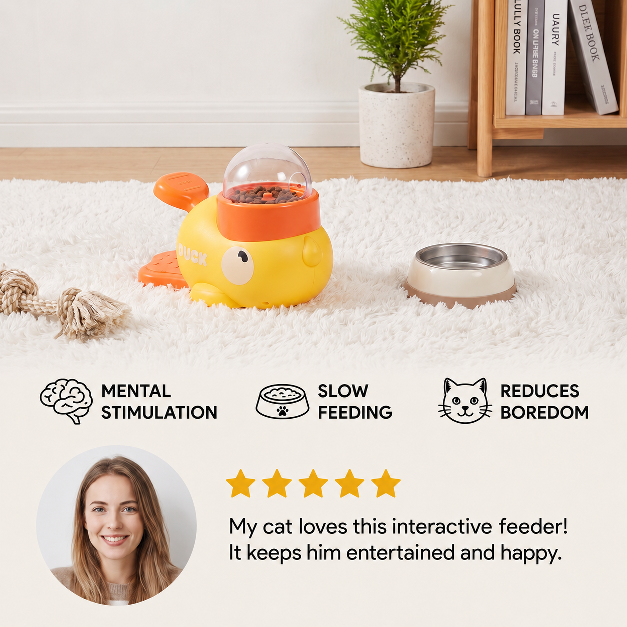 Distributeur de croquettes interactif pour chat – image 2
