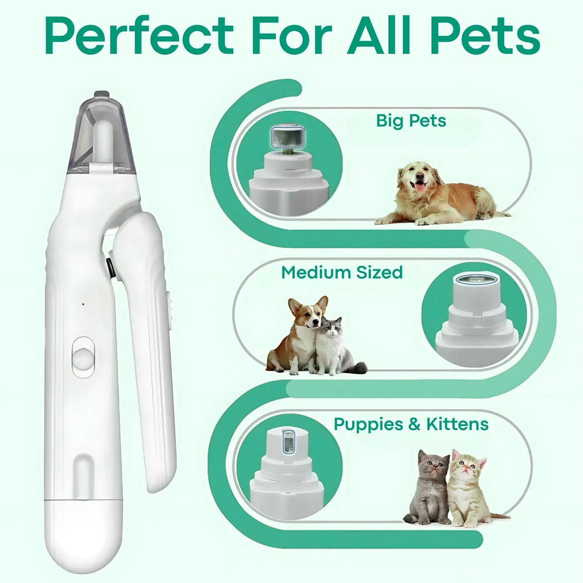 Coupe-griffes pour animaux à double éclairage LED