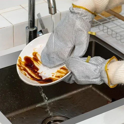 Gants de vaisselle en silicone à picots
