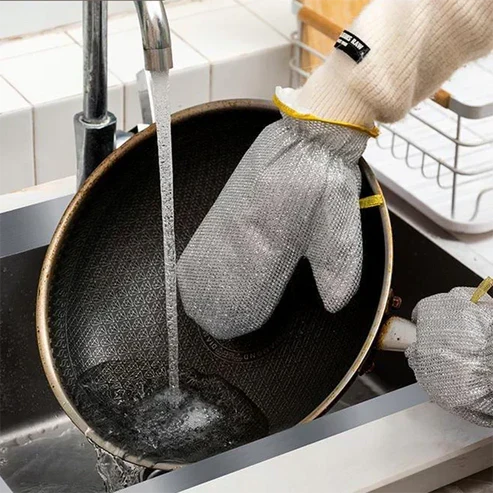 Gants de vaisselle en silicone à picots