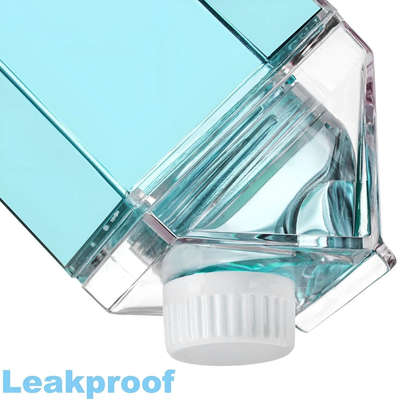 Bouteille transparente en forme de brique de lait, 500 ou 1000 ml